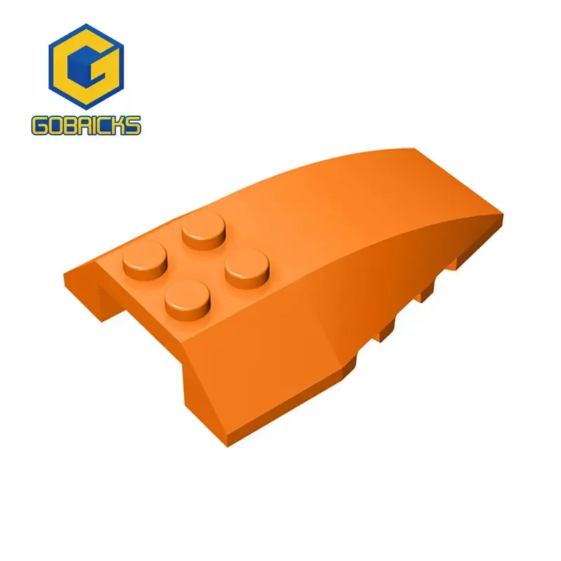 Gobricks 1 шт. MOC Wedge изогнутые 6x4 тройные кирпичи, совместимые с моделью 43712, детали строительных блоков, детский подарок на день рождения, игрушка «сделай сам»