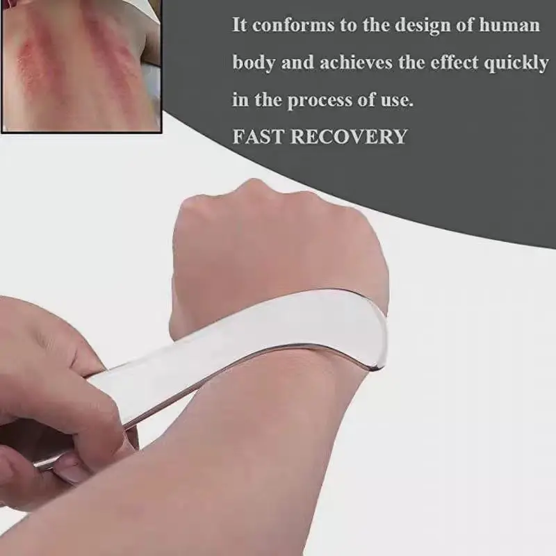 سكين فآسيا كبير من الفولاذ المقاوم للصدأ - أداة تدليك احترافية لتعافي العضلات