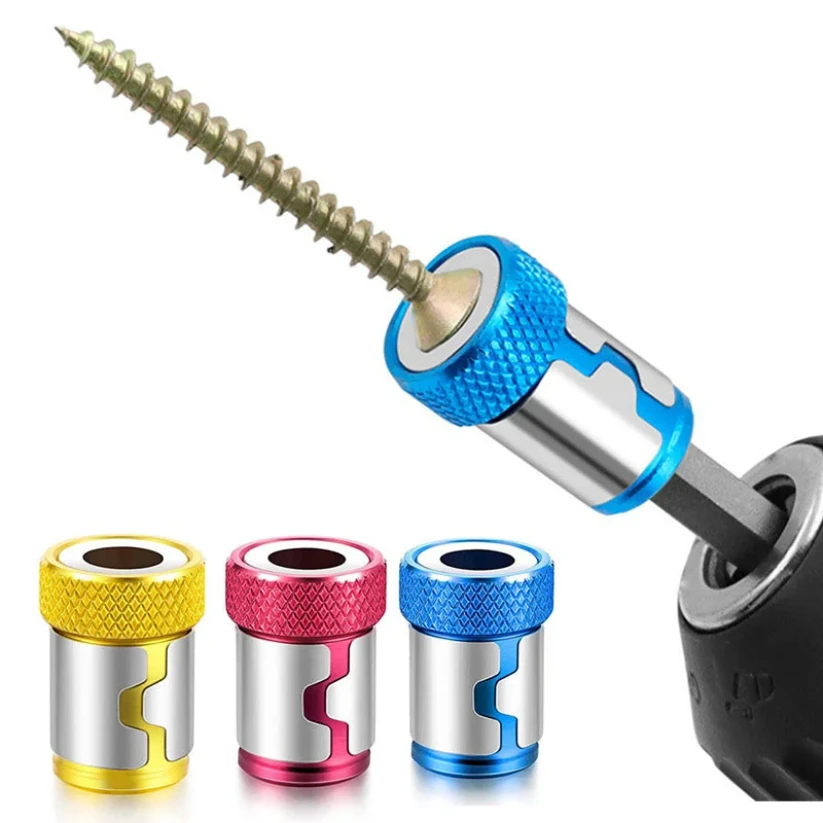 

Screwdriver Magnetic Ring 1/4'' Universal Screw Driver Head Magnetic Ring Accessories for 6.35mm Shank Anti-Corrosion Drill Bit
