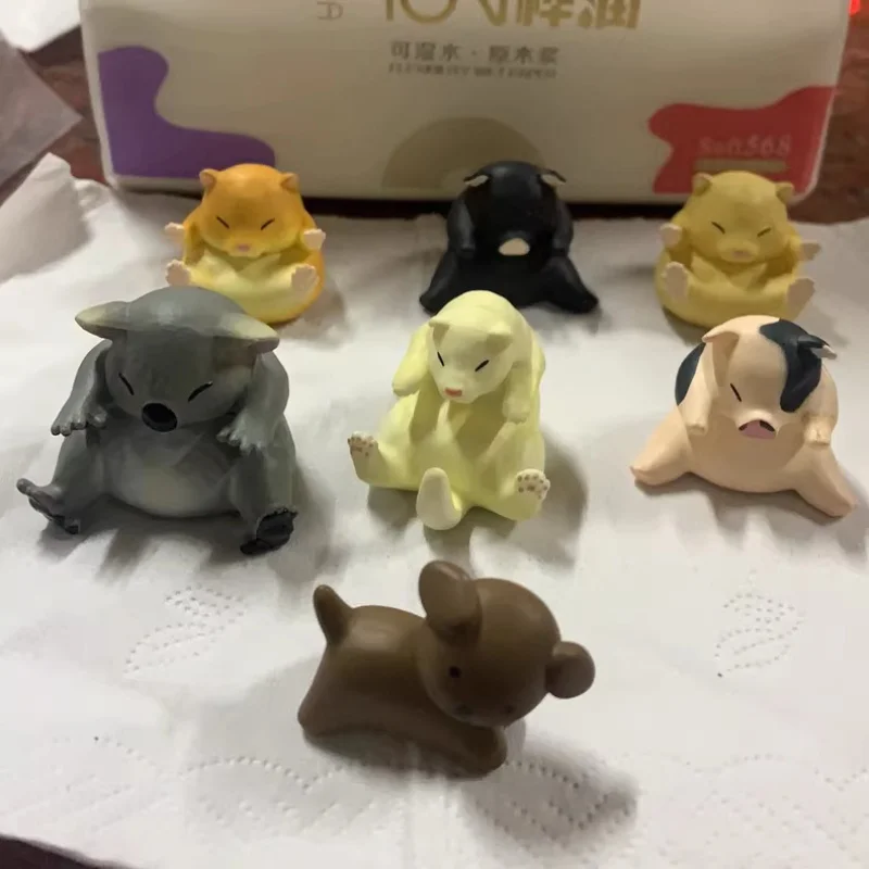Bandai adelgazante Animal sentado Fitness hámster mascota visón chuchería en Stock japonés genuino figura de acción regalo