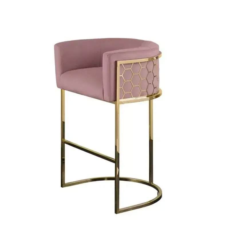 

Luxury Bar Chair Simple Modern Bar Chair High Stool Home Backrest High Chair D