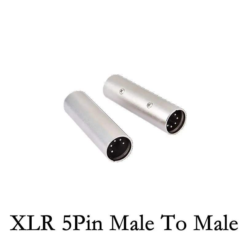 3Pin XLR To 5Pin DMX Metal Cased Converter Audio Lighting Adapter 3 Pin Male To 5 Pin Female 3 Pin Female To 5 Pin Male Connect