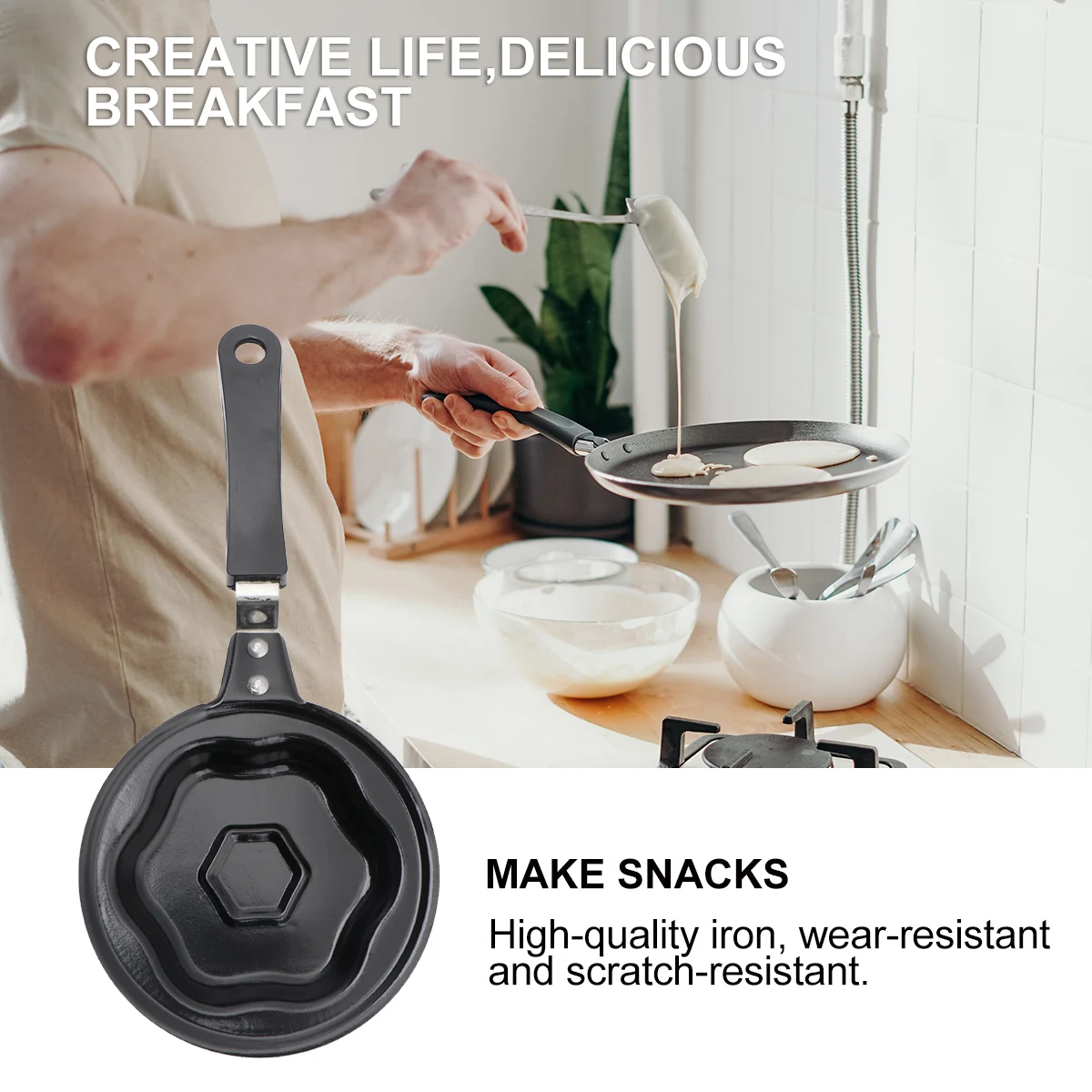 

2 pcs Mini Pan Nonstick Non Stick Cooking Pan Frying Mold Shaped Pancake Maker Egg wich Kitchen Barware Cookware