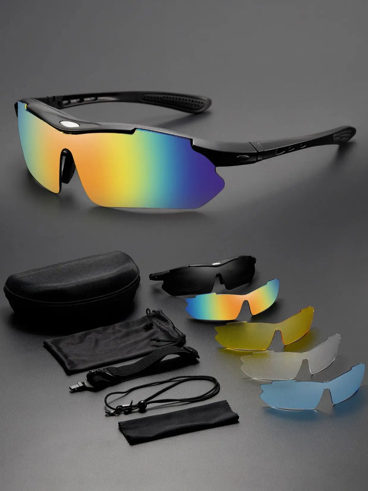 AliExpress NONE Bicycle Glasses Colorful Fashion Men's and Women's Windproof and Dustproof Glasses Mountain Road Fishing Outdoor Sports Glasses
