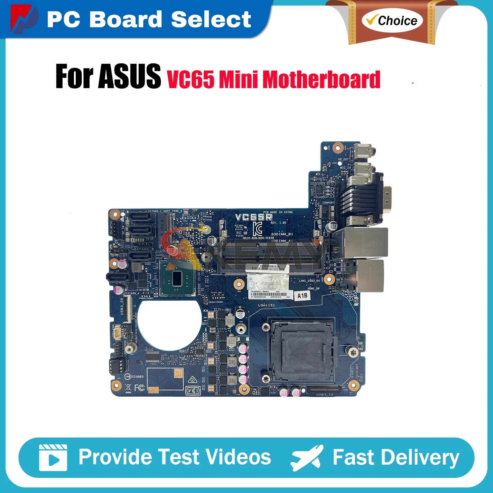 

VC65 Laptop Motherboard For ASUS VivoMini VC65 Notebook Mainboard This item is in stock 100% tests OK fast shipping High quality