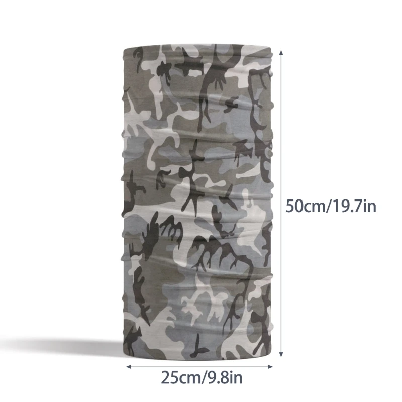 Camouflage Sports Tube Bandana for Male Man Sports Neck Warmer Face Cover Halloween Neck Wrap Headwrap Mask