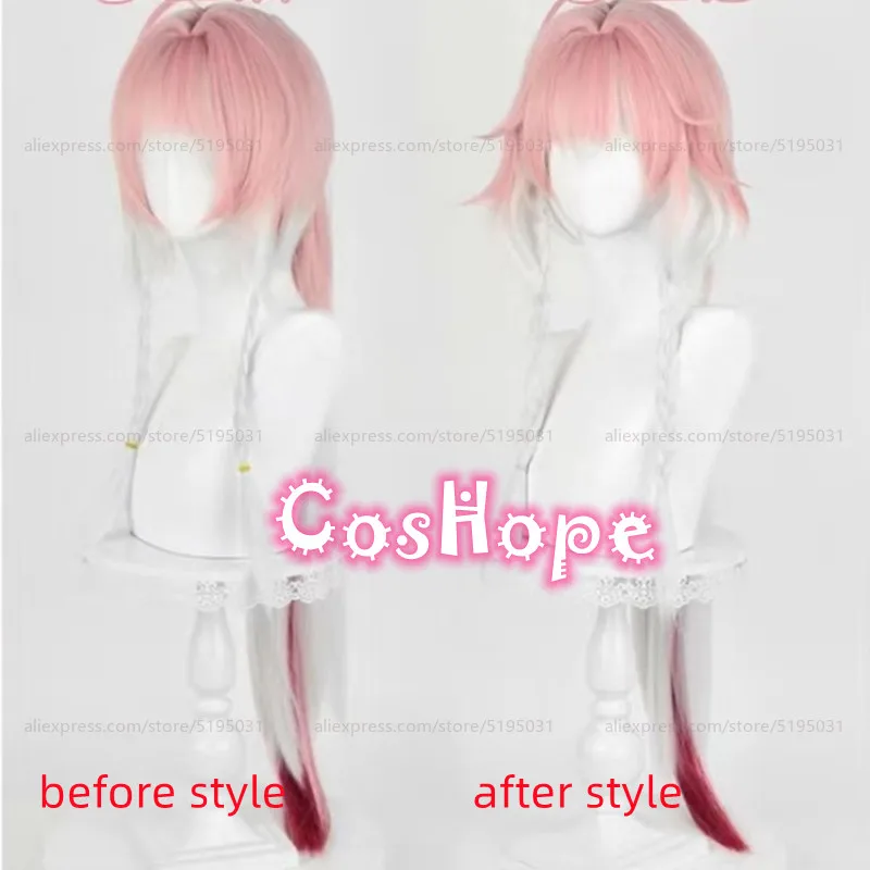 Changli Cosplay Wig 90cm Long Hair with Ponytail Pink Silver White Red Wig Cosplay Anime Cosplay Heat Resistant Synthetic Wigs