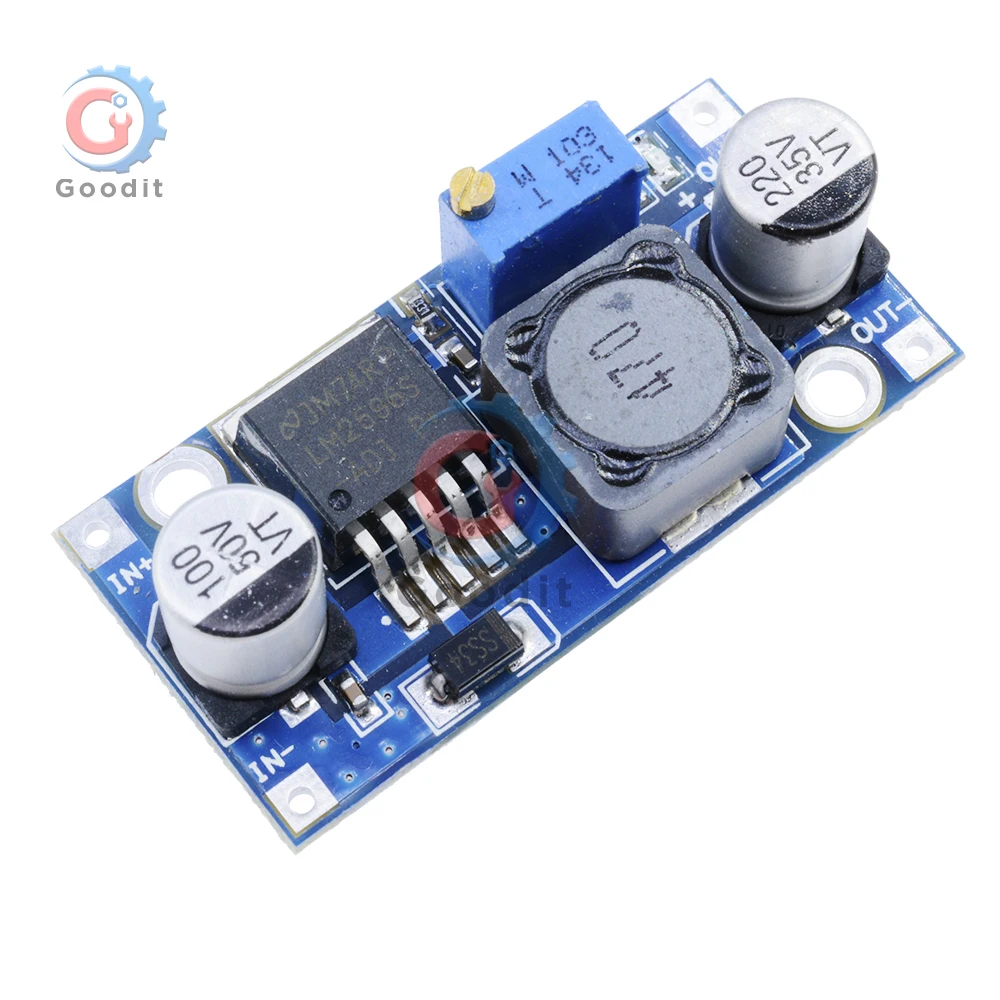 3A einstellbares DC-DC-Abwärtsmodul 3,2–35 V auf 1,25–35 V mit Geräuschfilter und Präzisionspotentiometer für Arduino/Stromversorgung DIY