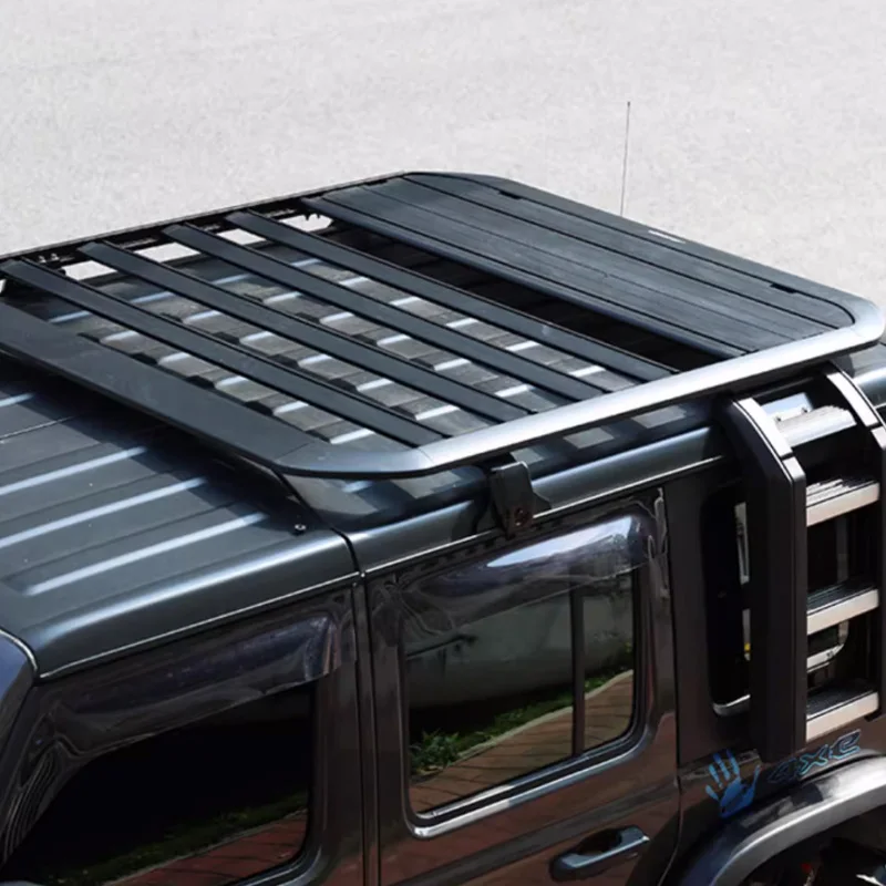 2025 New Manganese Steel Body Parts Removable Luggage Cargo Carrier Roof Rack for Wrangler JK Accessories 4