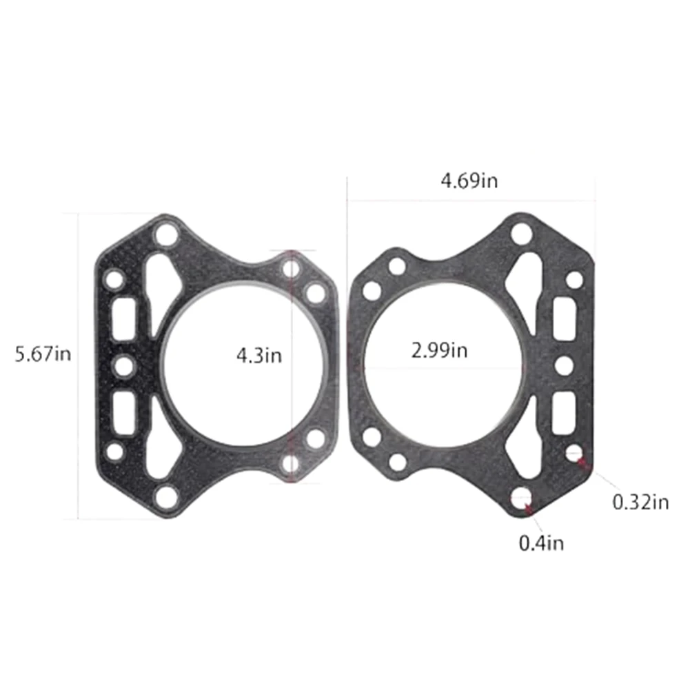 جوانات رأس الأسطوانة المتوافقة مع كاواساكي لنماذج المحرك FH451V FH580V رقم الجزء 11004 7016 قطعتين #4