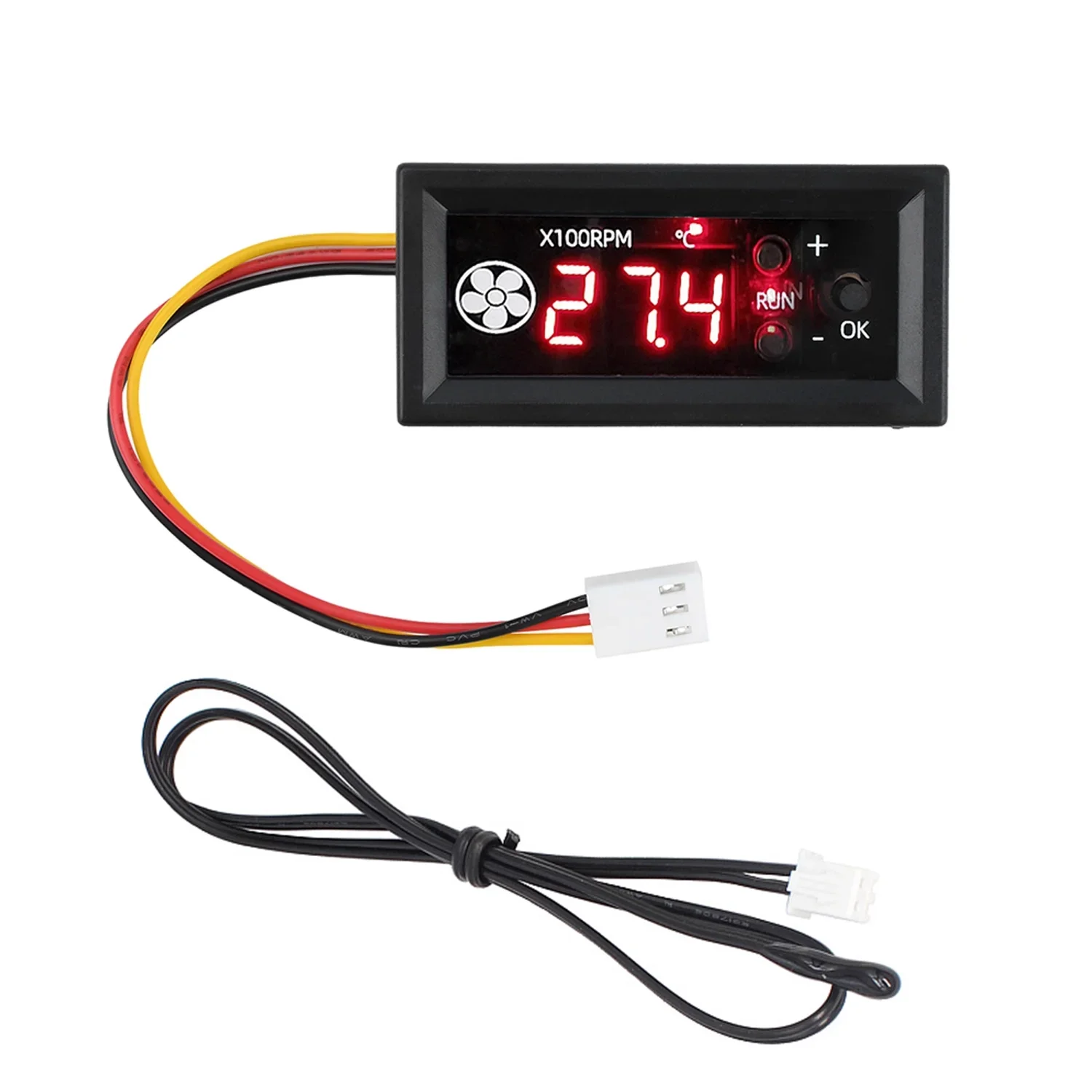 4-Draht-PWM-Lüfterthermostat 12V 3A Drehzahlregler mit Mehrfachfühler für PC-Gehäuse Industriekühlung