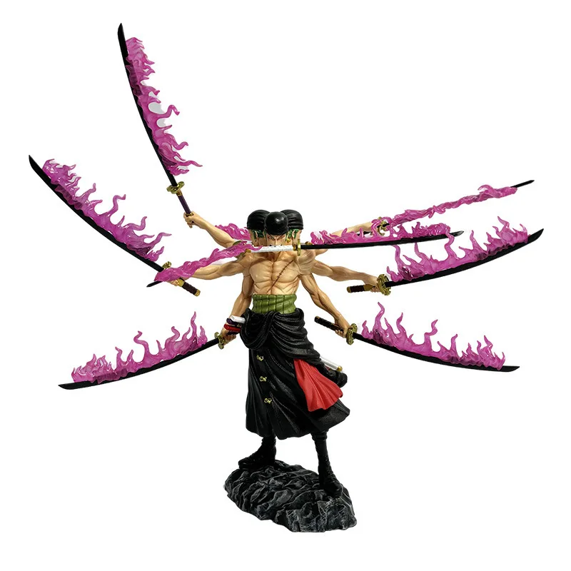 Anime One Piece Roronoa Zoro Three Sword Style Santoryu Ver. GK PVC Action Figure Statue Collectible Model Kids Toys Doll Gifts