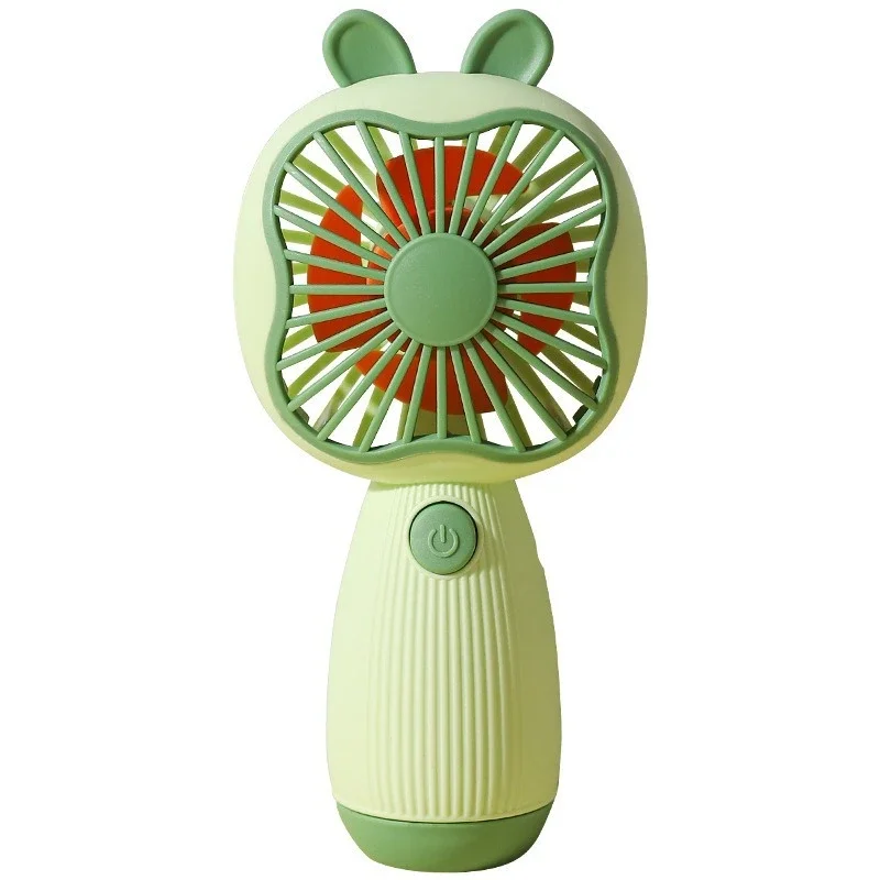 Nuovo piccolo ventilatore creativo Interfaccia di ricarica USB Cartone animato Studente carino Grande vento Piccolo ventilatore portatile