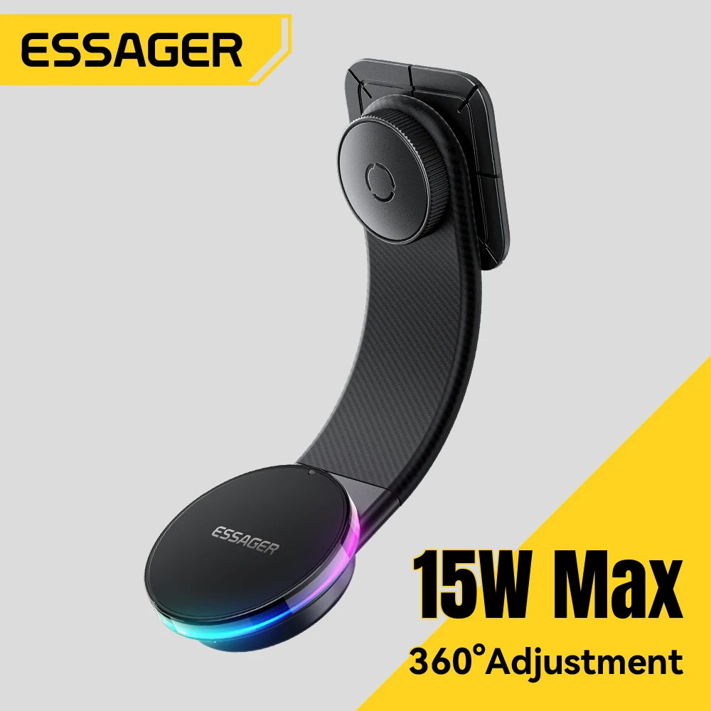 

Essager 15W Magnetic Car Phone Holder Dashboard Cellphone Stand Air Vent Magnet 360°Rotating GPS Mount for iPhone 17 16 Huawei