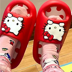 Sanrio Hello Kitty Pvc miękkie kapcie Kuromi mężczyźni i kobiety letnie domowe łazienki antypoślizgowe pary noszą kapcie na zewnątrz