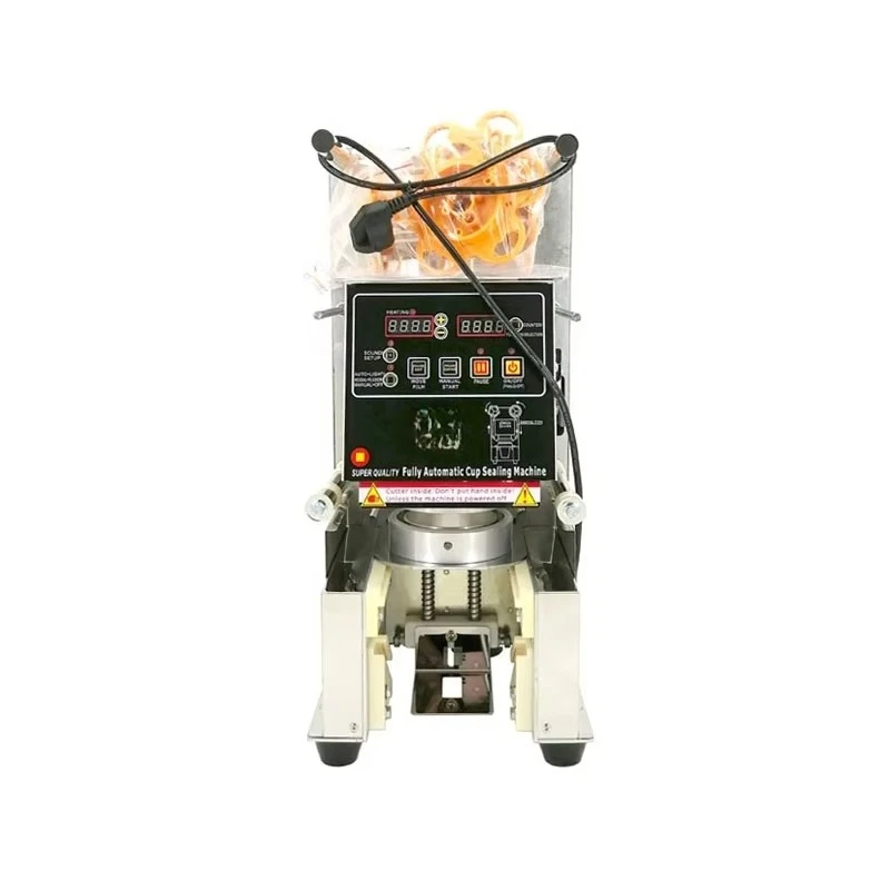 Sigillatrice per vassoi e ciotole usa e getta in PP per animali domesticiMacchina per sigillare tazze professionale automatica