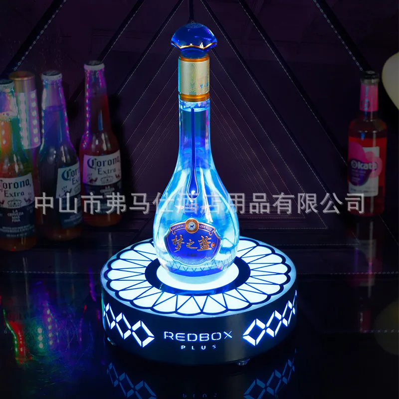 LED Luminous Bar Wine Display Rack Base, boate Personalidade Criativa, Spades A Champagne, KTV
