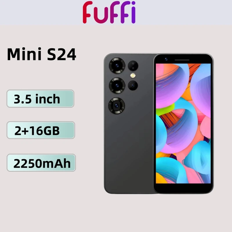 FUFFI Mini S24 cellphone 3.5inch with 2+5MP Camera 2+16GB ROM smartphone android 2250mah Battery Dual Sim Mobile phone