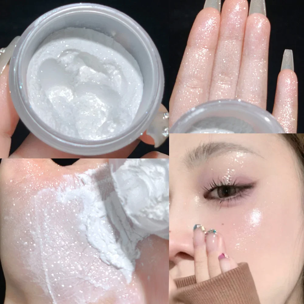 

Highlighter Powder Body Body Glitter Powder Shimmer Contour Blush Sparkling Makeup for Face Eye Body Highlight Makeup