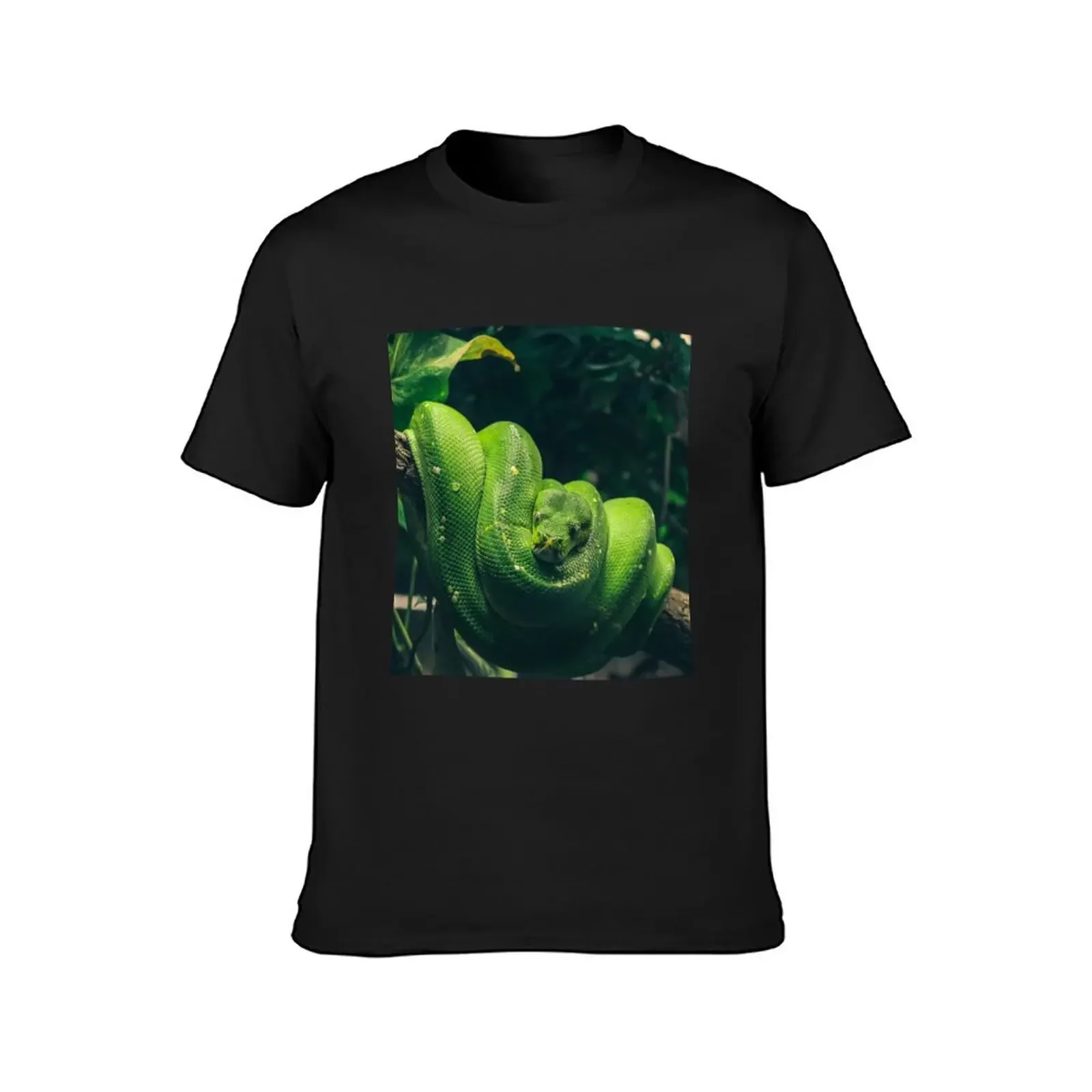 Green Tree Python T-Shirt new edition graphics designer t shirt men