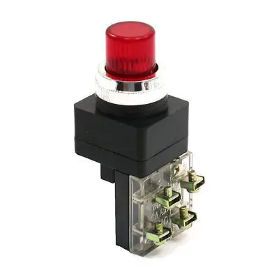 Momentary NO NC 4 Pin 20cm Dia Red Push Button Switch AC 250V 6A