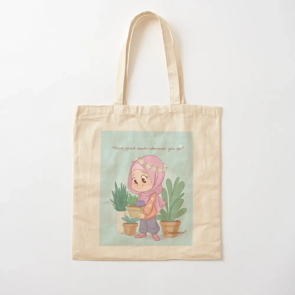 

plant good seeds wherever you go ( madimarart ) Tote Bag tote bag women reusable shopping bags Canvas Tote Bag