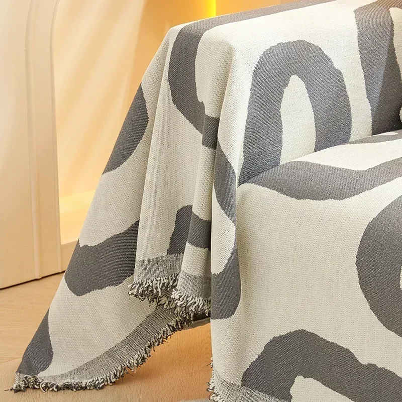 وسادة أريكة بوهيمية ريترو قطعة واحدة غطاء كامل مقاوم للغبار ومقاوم للخدش على شكل قطة Netflix Premium Sense Four Seasons General #3