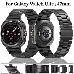 Metal Stainless Steel Strap for Samsung Galaxy Watch Ultra 47mm Deluxe Replacement Wristband for Galaxy Watch 7 Ultra Belt Band