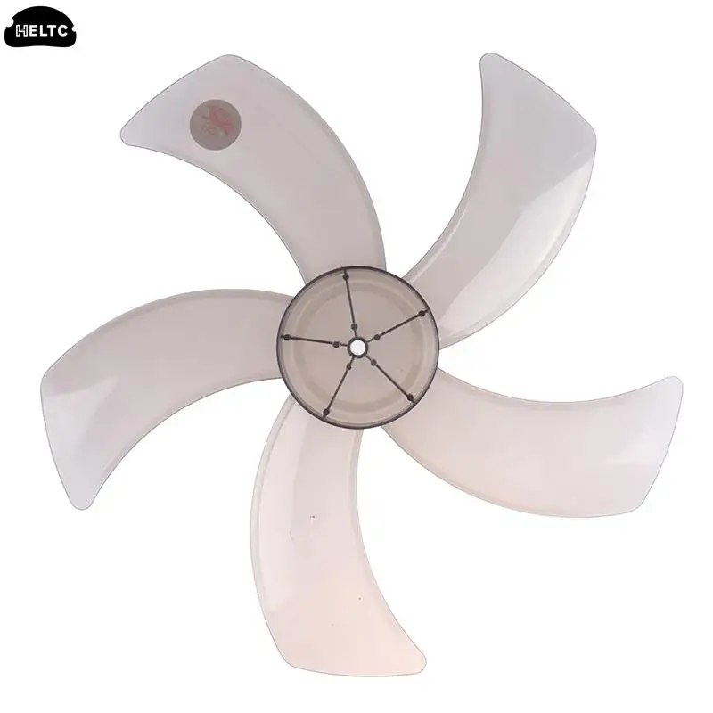 1PCS 16 Inch Household Plastic Fan Blade Five Leaves with Nut Cover for Standing Pedestal Fan Table Fanner General Accessories