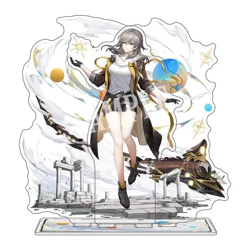 Game Honkai: Star Rail Cosplay Trailblazer Caelus Stelle Double Sided Acrylic Standing Plate Ornament Souvenir Gift