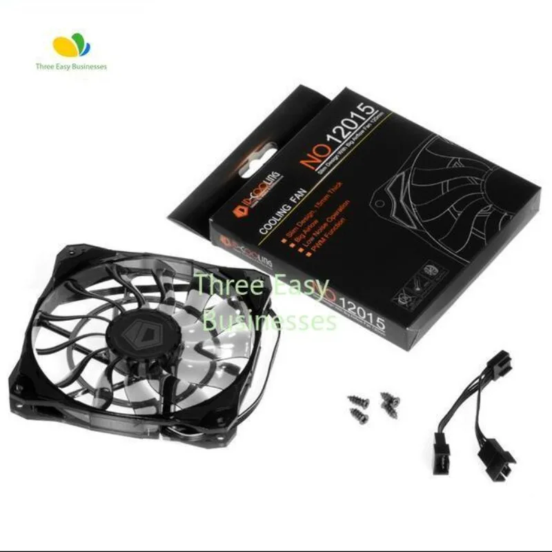 : 12015 15MM peredam kejut bisu 4PIN kontrol suhu kipas sasis 12CM