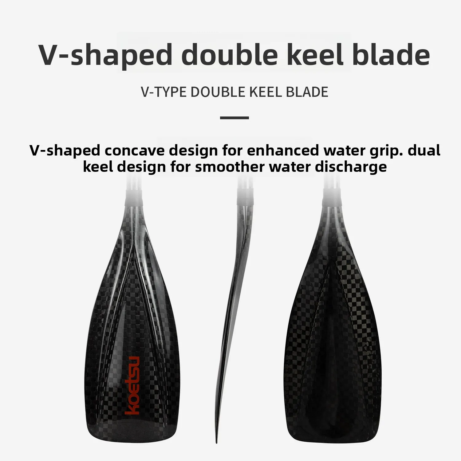 12K Pattern Three-section Carbon Paddle Surfing Three-stage Fiber Paddle SUP Surfing Paddle