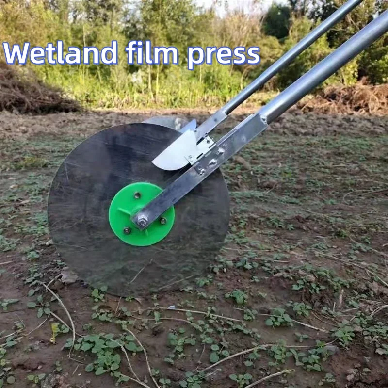 All-stainless Steel Agricultural Film Press Hand-pushed Automatic Soil Cover Tool for Garlic Onion