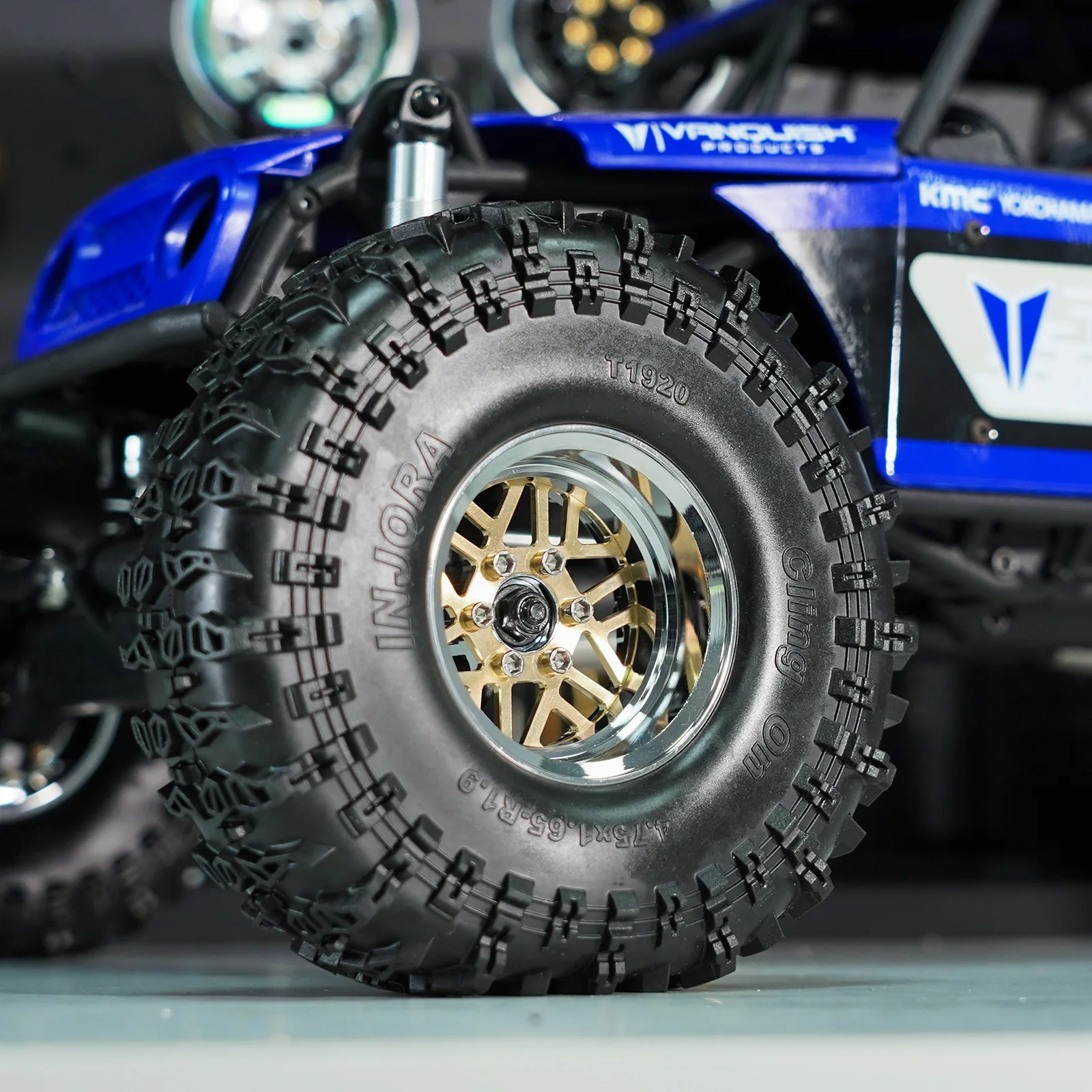 INJORA -9,65 mm versetztes 1,9" ModuWheel Beadlock-Räder aus Messing und Aluminium für 1/10 RC Crawler – Detail 18