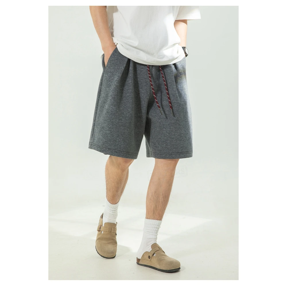 TFETTERS 2026 Summer Relaxed Fit Men's Cotton Shorts Colorful Drawstring Lightweight Breathable Casual Five-Point Streetwear
