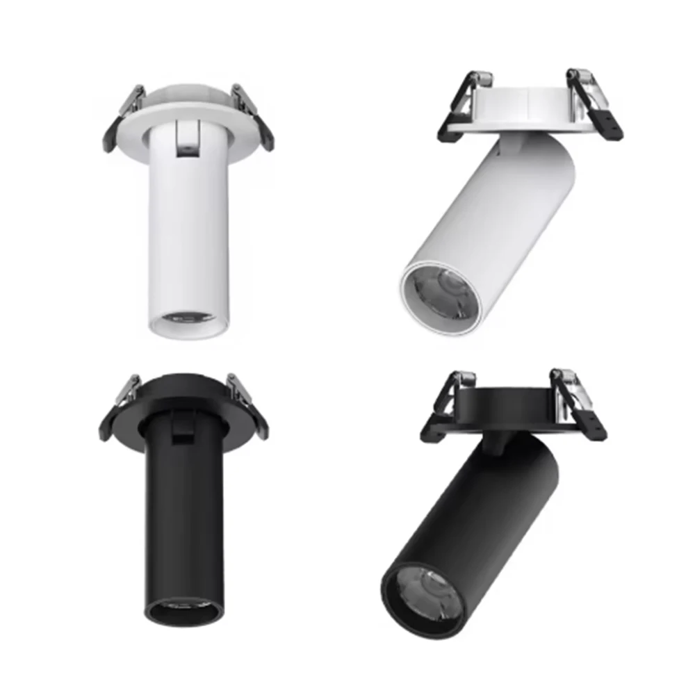360-Degree Rotatable, Dimmable Recessed Spotlight, Anti-Glare LED Chandelier, Suitable for Shops, Hotels, Homes, Etc