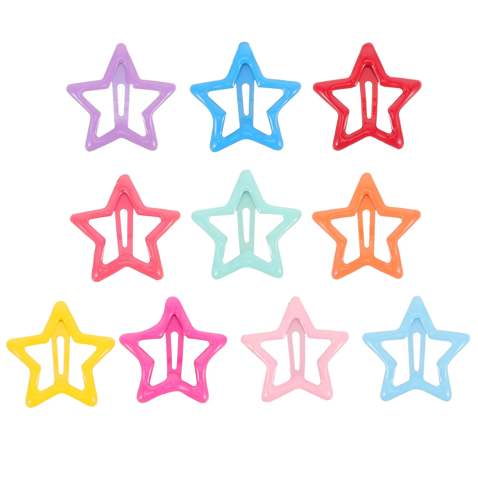 

20Pcs Candy Color Star Hair Clips Cute Metal Hairpins for Styling Long Short Hair Ideal for School Theme Parties Events