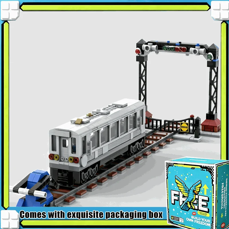 299PCS City Train Rescue Battle Scene Model Custom Building Blocks DIY Creative Assembly Puzzle Toy Railway Display Set Gift