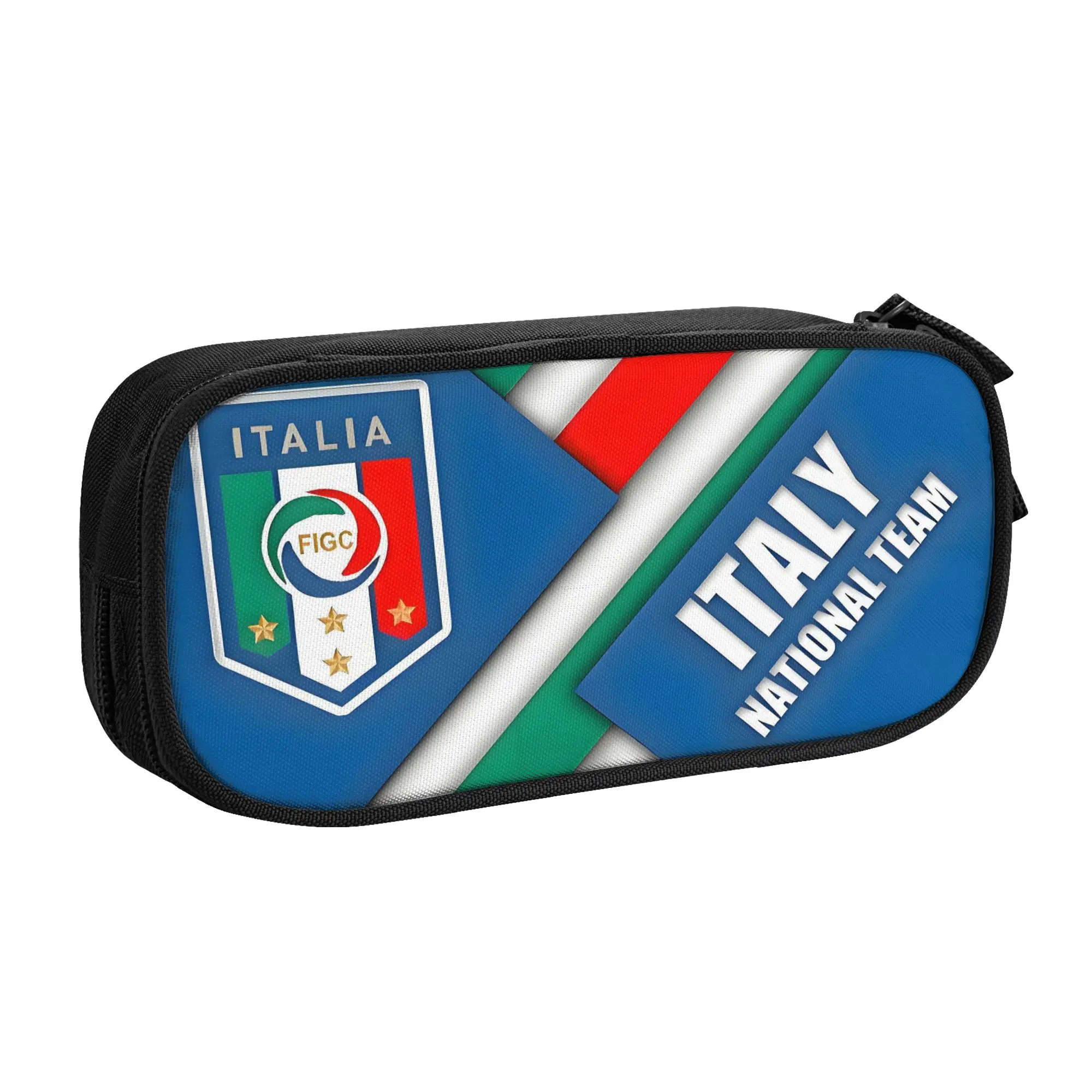 Estuche para lápices Soccer Italia Figc, estuche para lápices de gran capacidad para niñas y niños, estuche para lápices para amantes del fútbol italiano, estuche para lápices para estudiantes y escuela