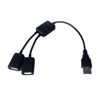 573A USB Splitter Y Cable 1 Male to 2 Female USB Expander Hub Multi USB Port Extender Data Charger Split Adapter for Laptop
