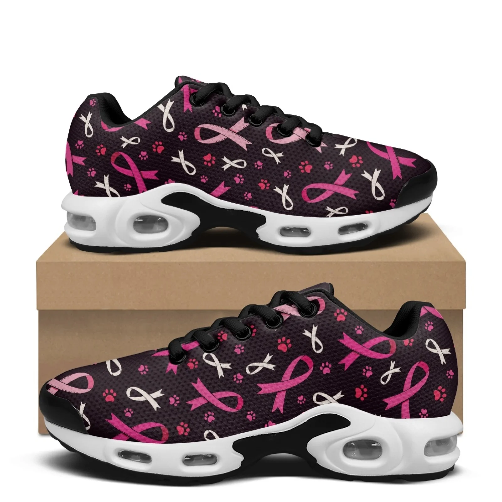 PENSTROLL Breast Cancer Theme Air Air Running Shoes for Sports Mesh Casual Walking Shoes Tennis Basketball Shoes