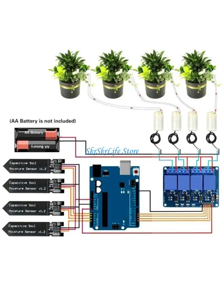 

E65E Watering Garden Greenhouses Flower Water Soil Moistures
