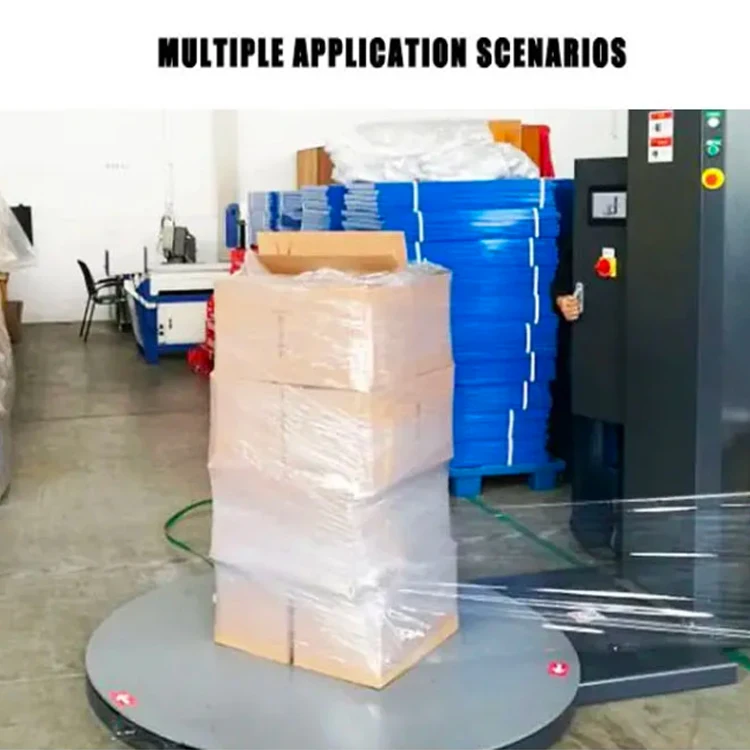 Automatic Packing Machine Carton Packaging Wrapper Turntable Pallet Pre-stretch Wrapping Wrap Film Machine