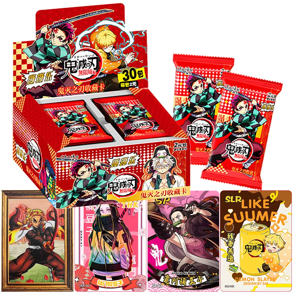 

Demon Slayer Collection Card Japanese Fantasy Anime Handsome Characters Creative Oil Painting Series Card Christmas Party Gift
