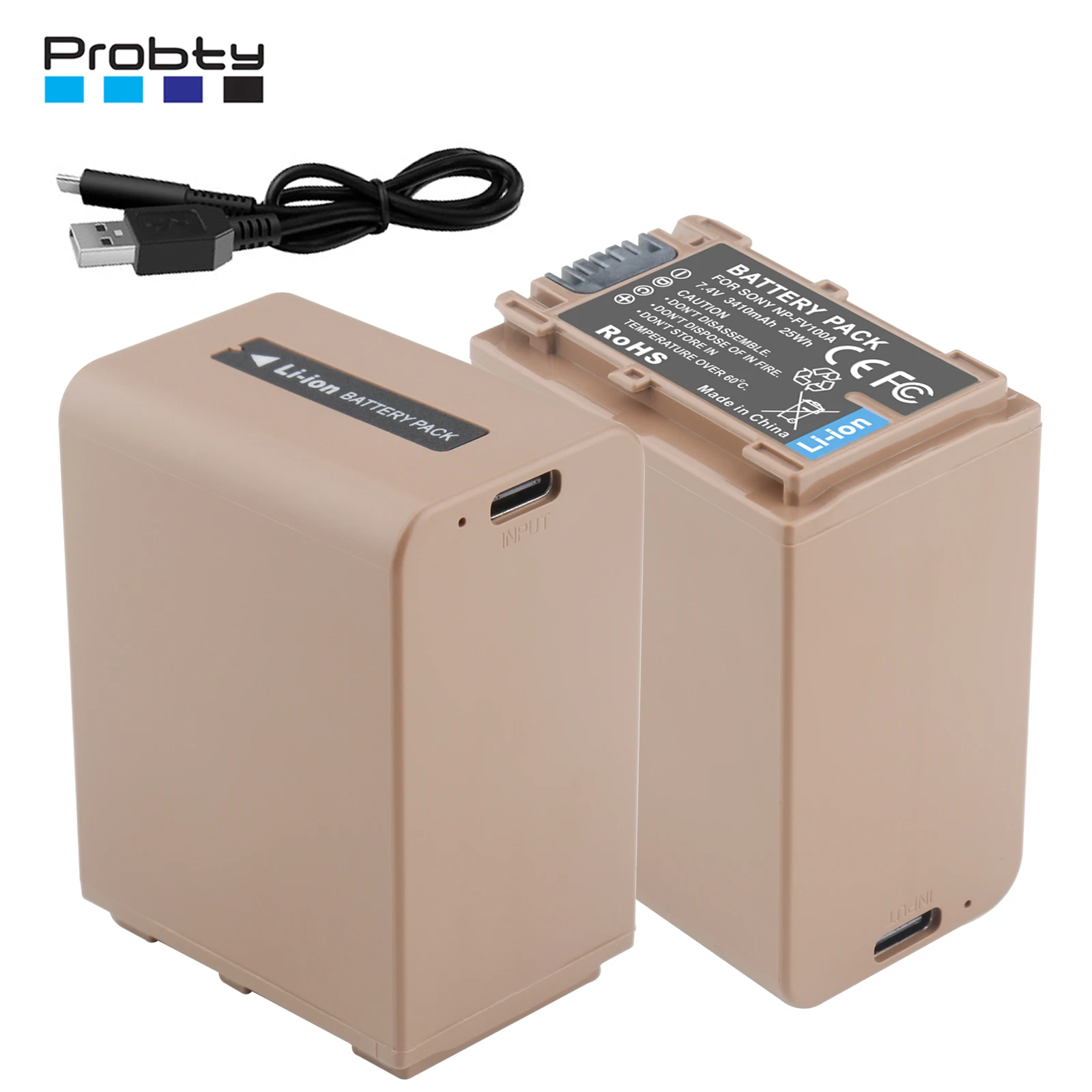 3410mAh NP-FV100A NP-FV100 Camera Battery For SONY FDR-AX33 FDR-AX40 FDR-AX45 FDR-AX53 FDR-AX60 HDR-PJ675 NEX-VG30 NP-FV70A