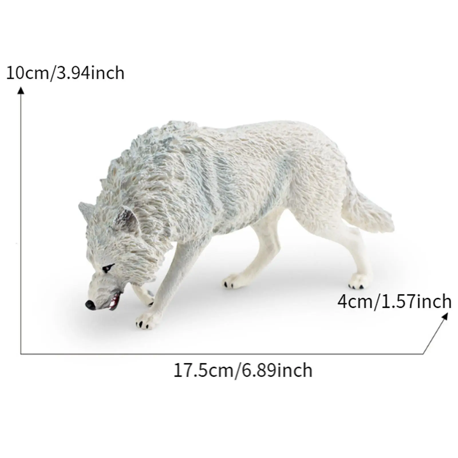 Mini figura de lobo artesanal, juguetes de animales en miniatura para niños, niñas, niños, negro
