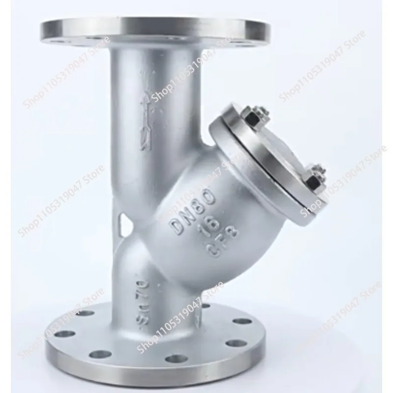 304 Stainless Steel Flanged Filter Y Type Filter GL41W-16P Flanged Steam Filter Valve
