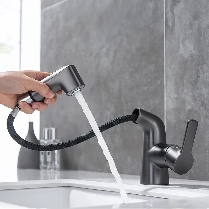 

Выдвижной смеситель для раковины в ванной комнате, ополаскиватель, распылитель, смеситель для чистки полоскания горла, смеситель для холодной и горячей воды для умывальника