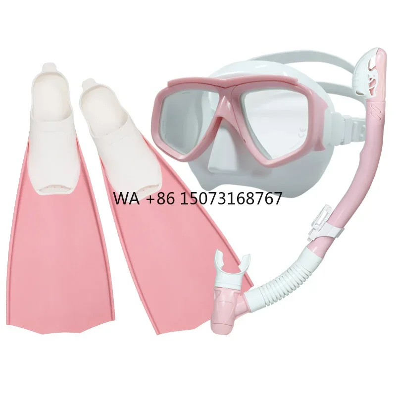 

Factory Stock Fast Ship Customized Logo Snorkeling Diving Swimming Flipper Pocket Underwater Snorkeling Equipment Diving Set