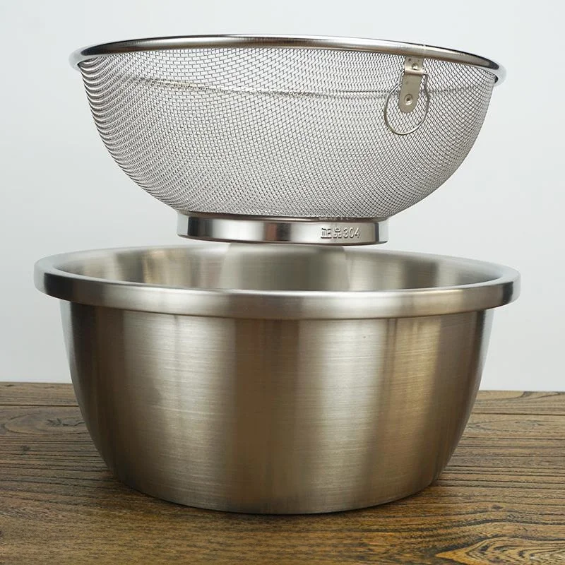 

Корзина-дуршлаг из нержавеющей стали 304 для мытья риса, овощей и фруктов, маленькая, круглая, для столовых приборов